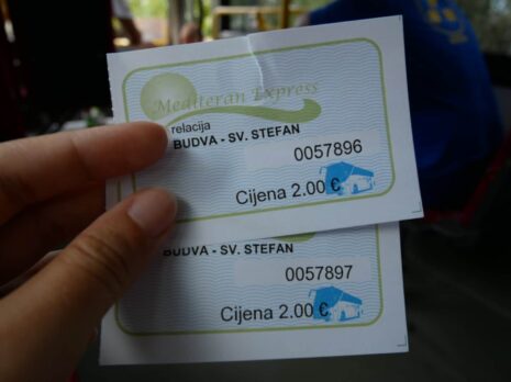 Билеты на автобус в Черногории