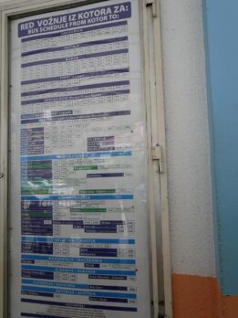 Расписание билетов в Черногории
